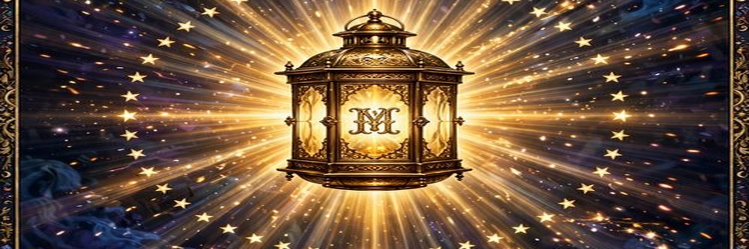 The golden lantern from the back of the Majik Tarot deck